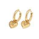 Sunray Heart Charm Creolen