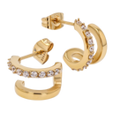 Classic Pave Double Hoops
