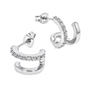 Classic Pave Double Hoops