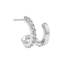 Classic Pave Double Hoops