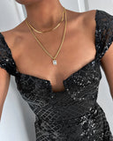 Brilliant Sleek Pendant Necklace