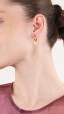 Sunray Heart Charm Creolen