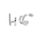Classic Pave Double Hoops