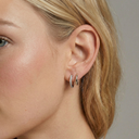 Classic Pave Double Hoops