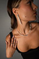 Adorn Earrings Pearl Tassel