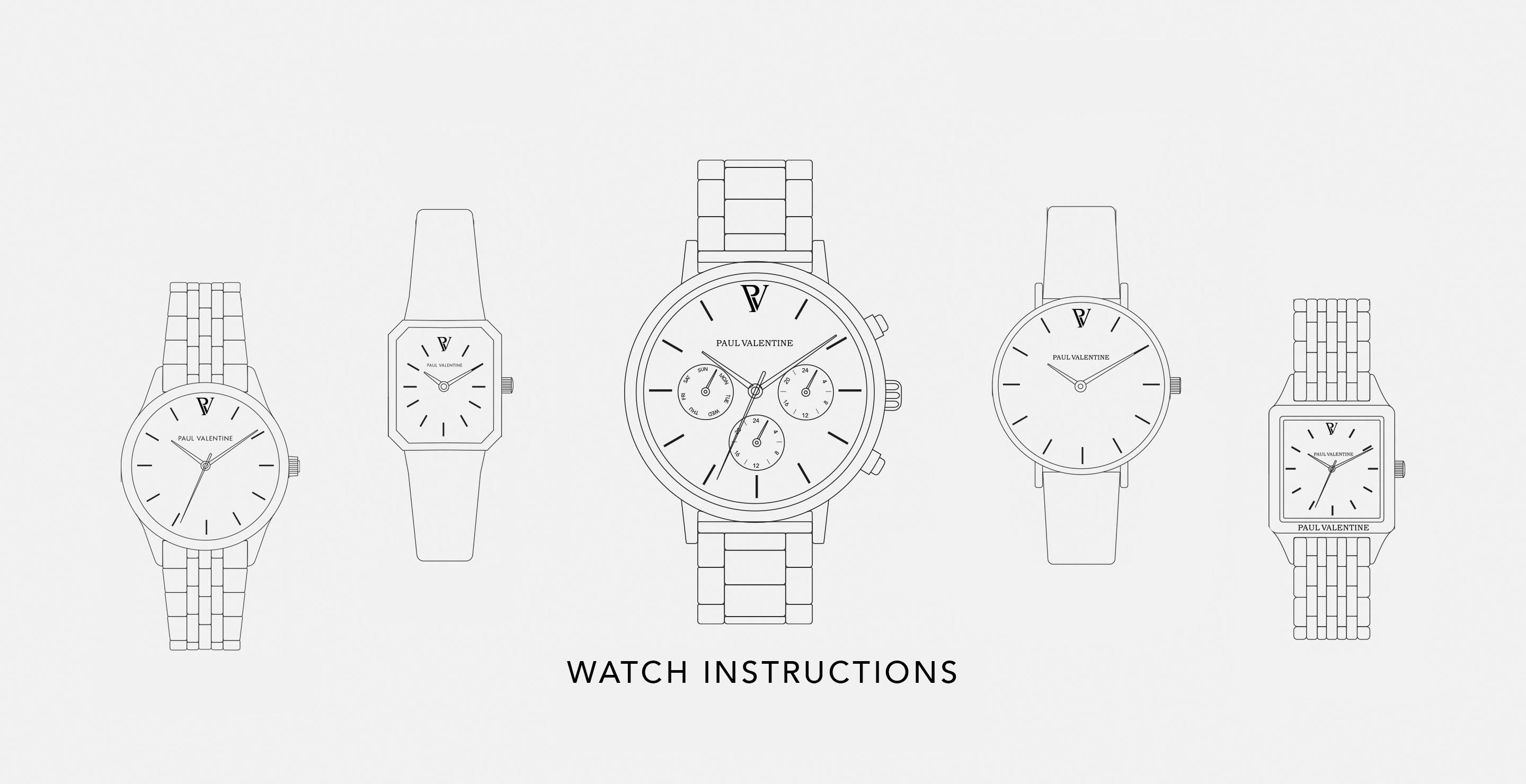 Paul valentine outlet watch instructions