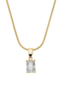 Baguette Stone Pendant Necklace