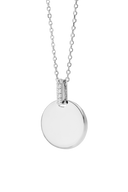 Engravable Round Pavé Necklace