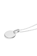 Engravable Round Pavé Necklace