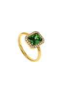 Pavé Emerald Ring