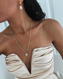 Pavé Emerald Charm Hoops