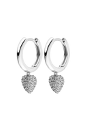 Pure Heart Charm Hoops