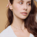 Pure Leaf Charm Hoop Gold