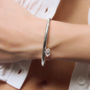 Pure Leaf Armspange Silber