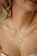 Engravable Round Pavé Necklace