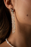 Adorn Earrings Pearl Tassel