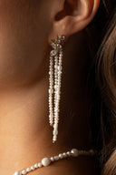 Adorn Earrings Pearl Tassel