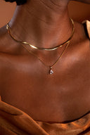 Sleek Teardrop Layer Necklace
