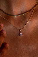 Sleek Teardrop Layer Necklace