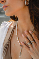 Pearl & Chain Connection Necklace