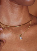 Sleek Teardrop Layer Halskette