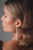 Adorn Earrings Pearl Tassel