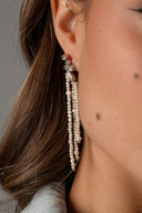 Adorn Earrings Pearl Tassel