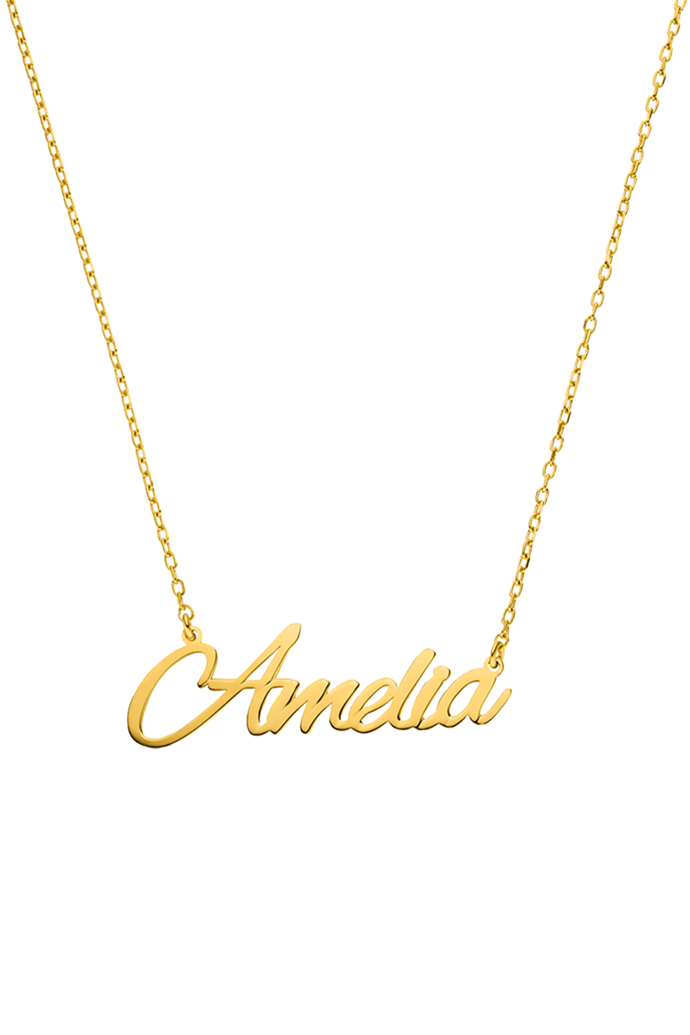 Gold chain with hot sale name on it